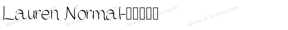 Lauren Normal字体转换